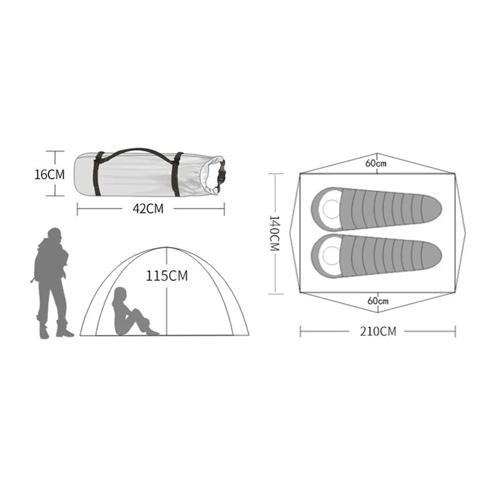Snow Skirt Winter Tent for 2 Persons O2395