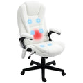 White Velvet High Back Reclining Office Chair with Remote W6196