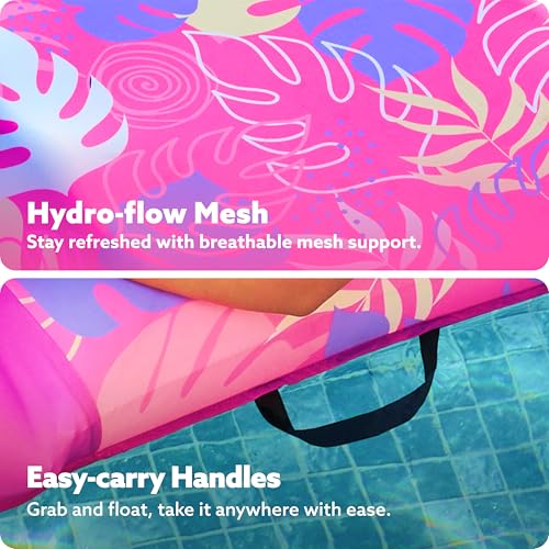 XL Fabric Covered Inflatable Pool Float with Headrest L6449