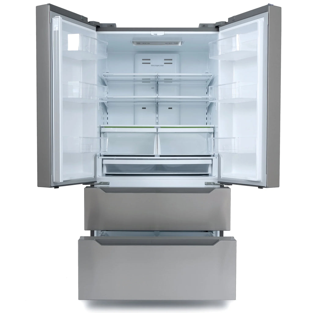 5 Piece Kitchen Appliance Package with Gas Range Range Hood Dishwasher French Door Refrigerator Wine Refrigerator C38490