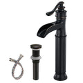 Matte Black Waterfall Vessel Sink Faucet R740858
