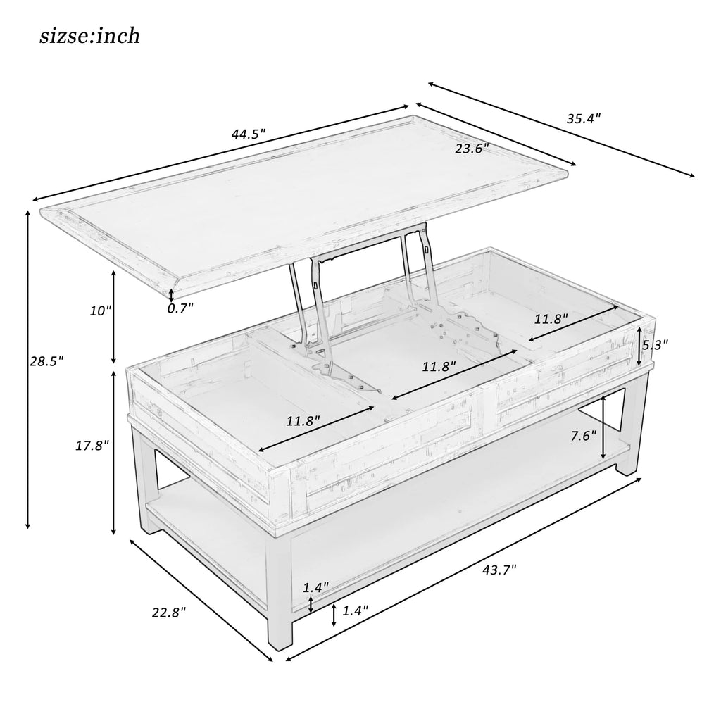 Lift Top Coffee Table X411