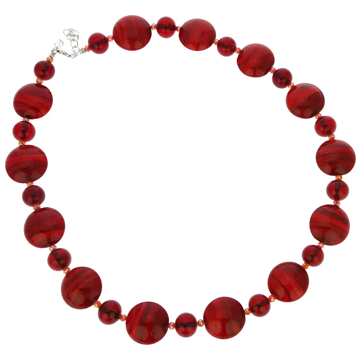 Ruby Red Murano Glass Necklace X5107