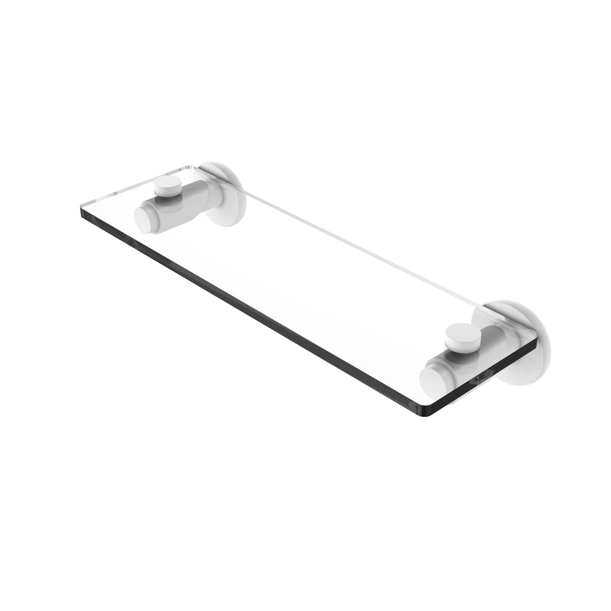 Matte White Glass Vanity Shelf O504