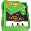 10 x 10 ft Green Poly Tarps Case of 20 Z439095