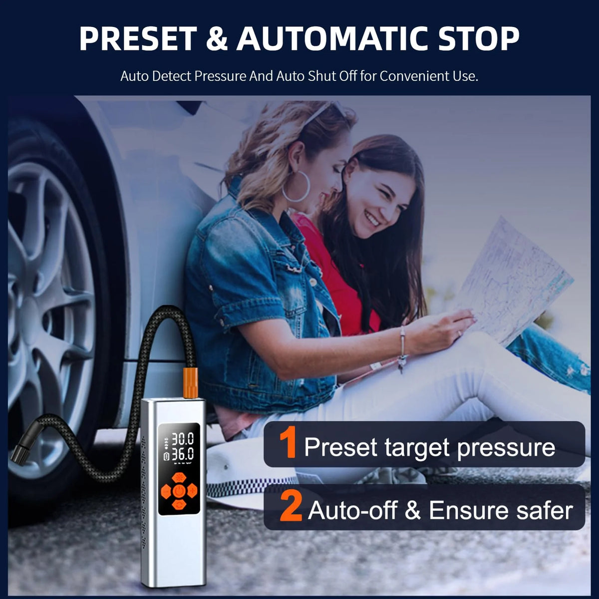 Portable Air Compressor 150 Psi Cordless Tire Inflator P2721