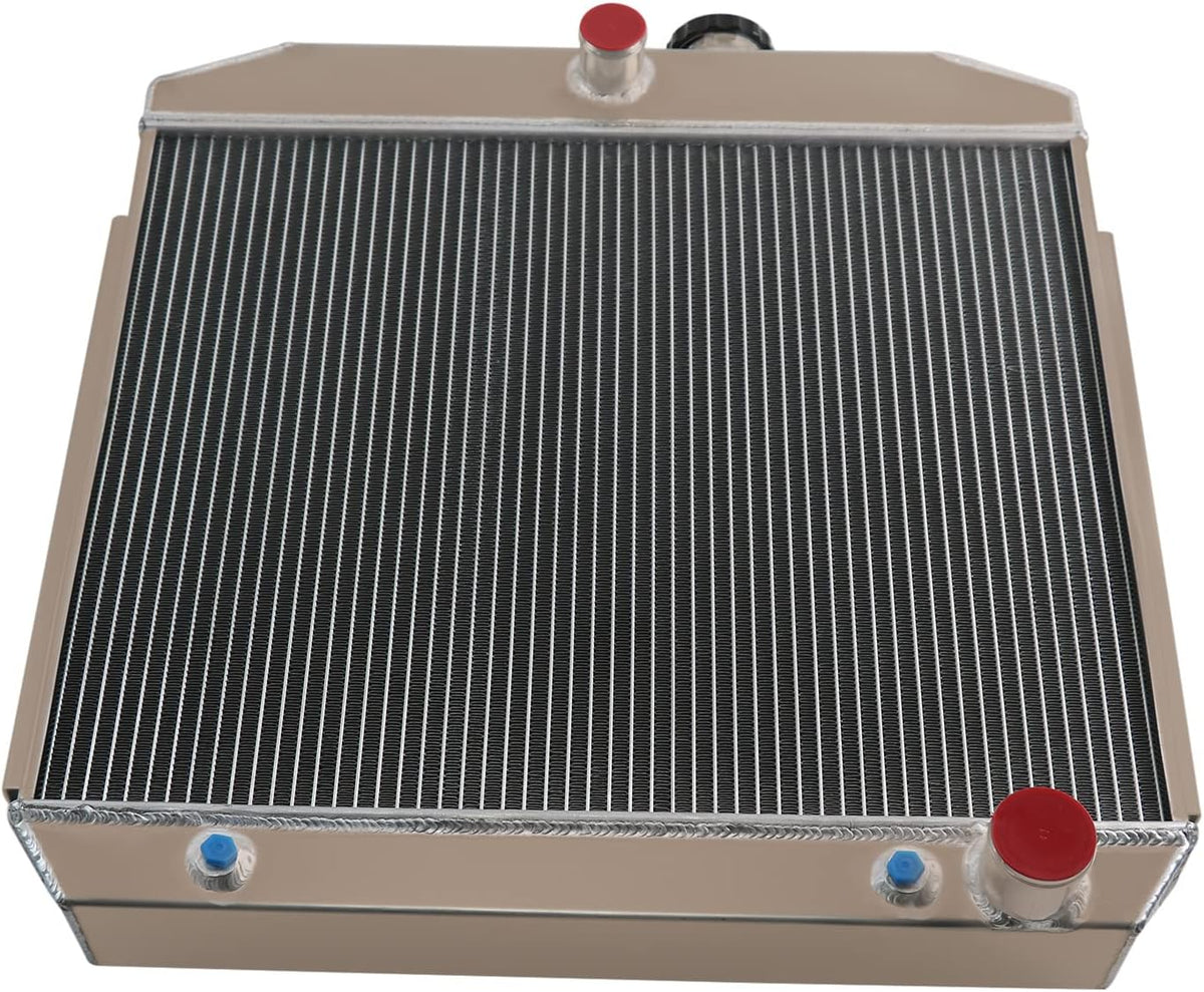 4 Row Radiator with Shroud 16" Fan for 1955-1957 Chevy Bel-Air Nomad V8 L43926