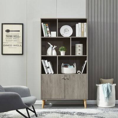 Oak Bookcase with 2 Doors I793882