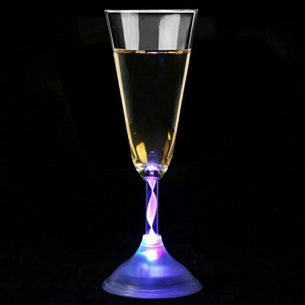 6 Oz LED Light Up Champagne Flutes Set Of 6 P310