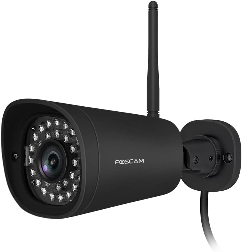 Outdoor Security Camera, 1080P WiFi, Night Vision, IP66 Weatherproof, Black V646855