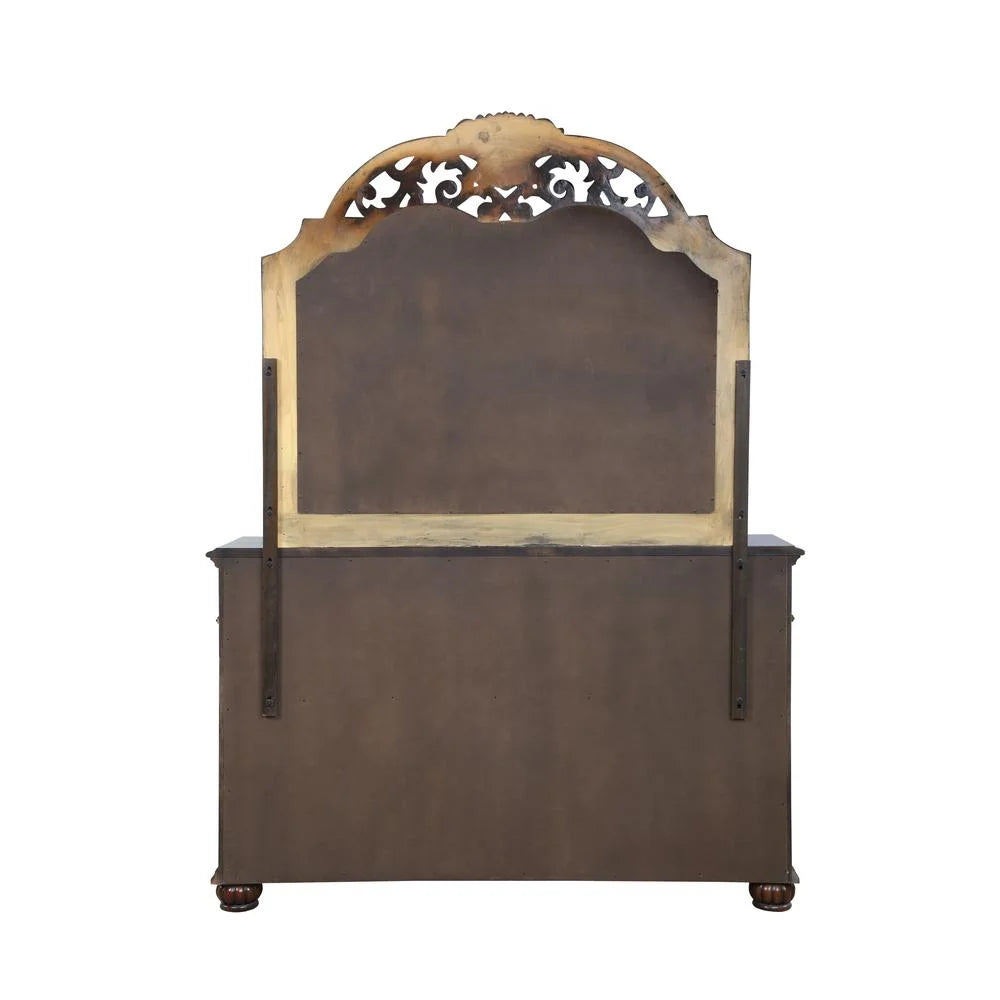 Solid Wood Dresser in Madeira Brown V78568
