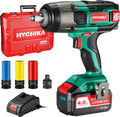 Cordless Impact Wrench 20V Max, 260 Ft-lbs Max Torque, 1/2 Metal Chuck, 4.0 AH Battery, LED Light, 3 Pcs Sockets, Carrying Case H52084