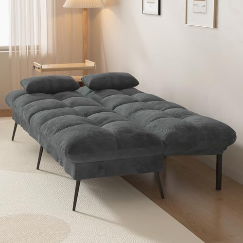 Black Convertible Futon Sofa Bed J305921