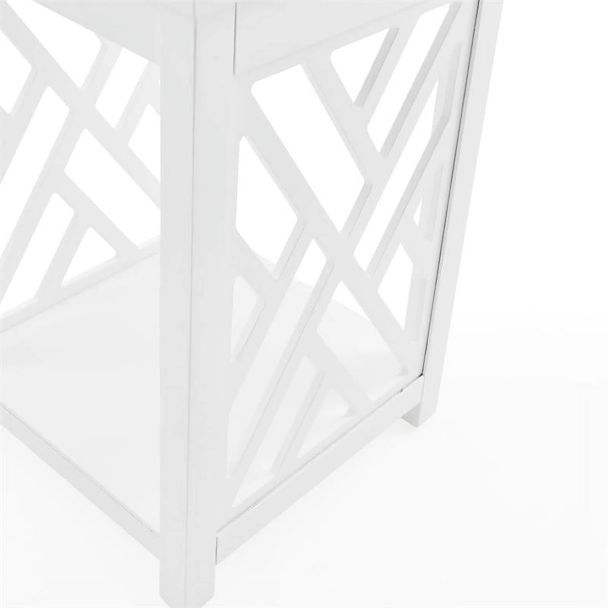 White Wood Coffee Table and Two End Tables K972