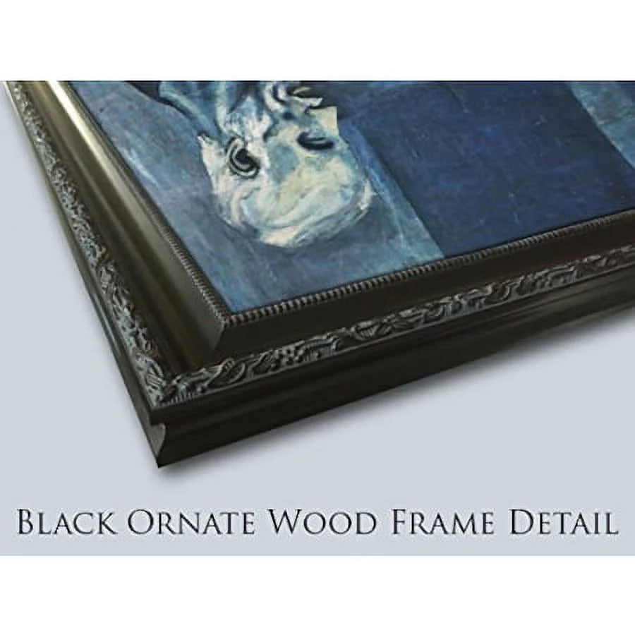 Black Ornate Wood Framed Art Print W584690