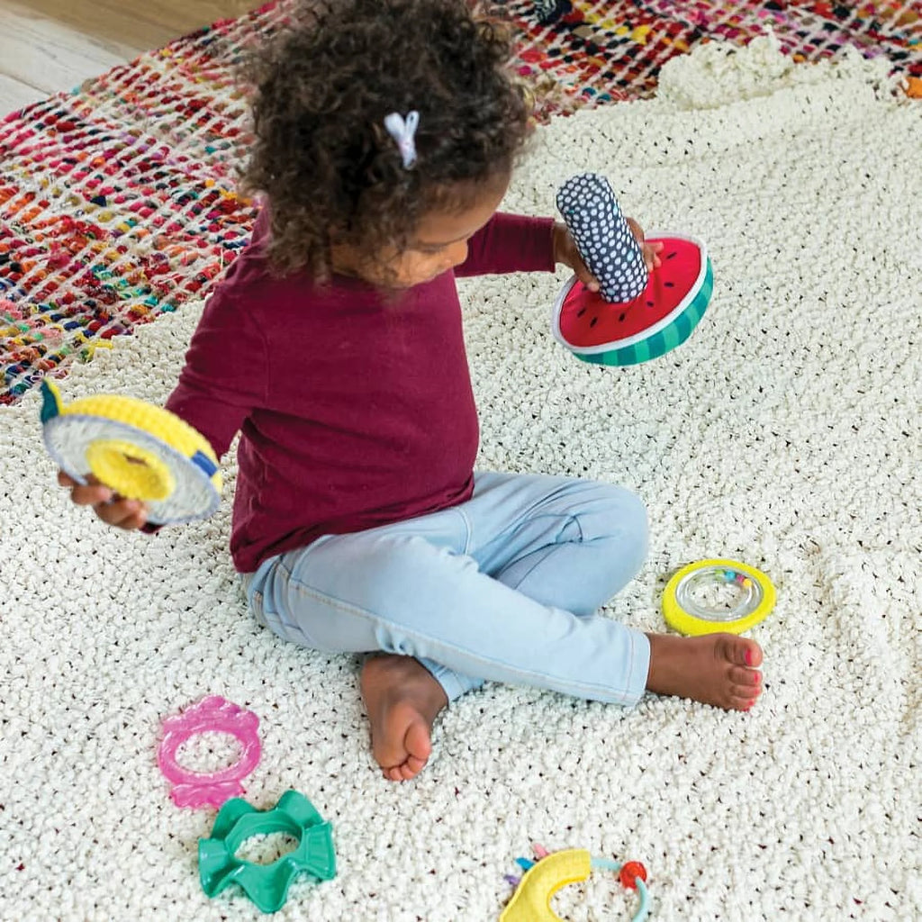 Multicolor Fruit-Shaped Sensory Stacking Rings Toy X212