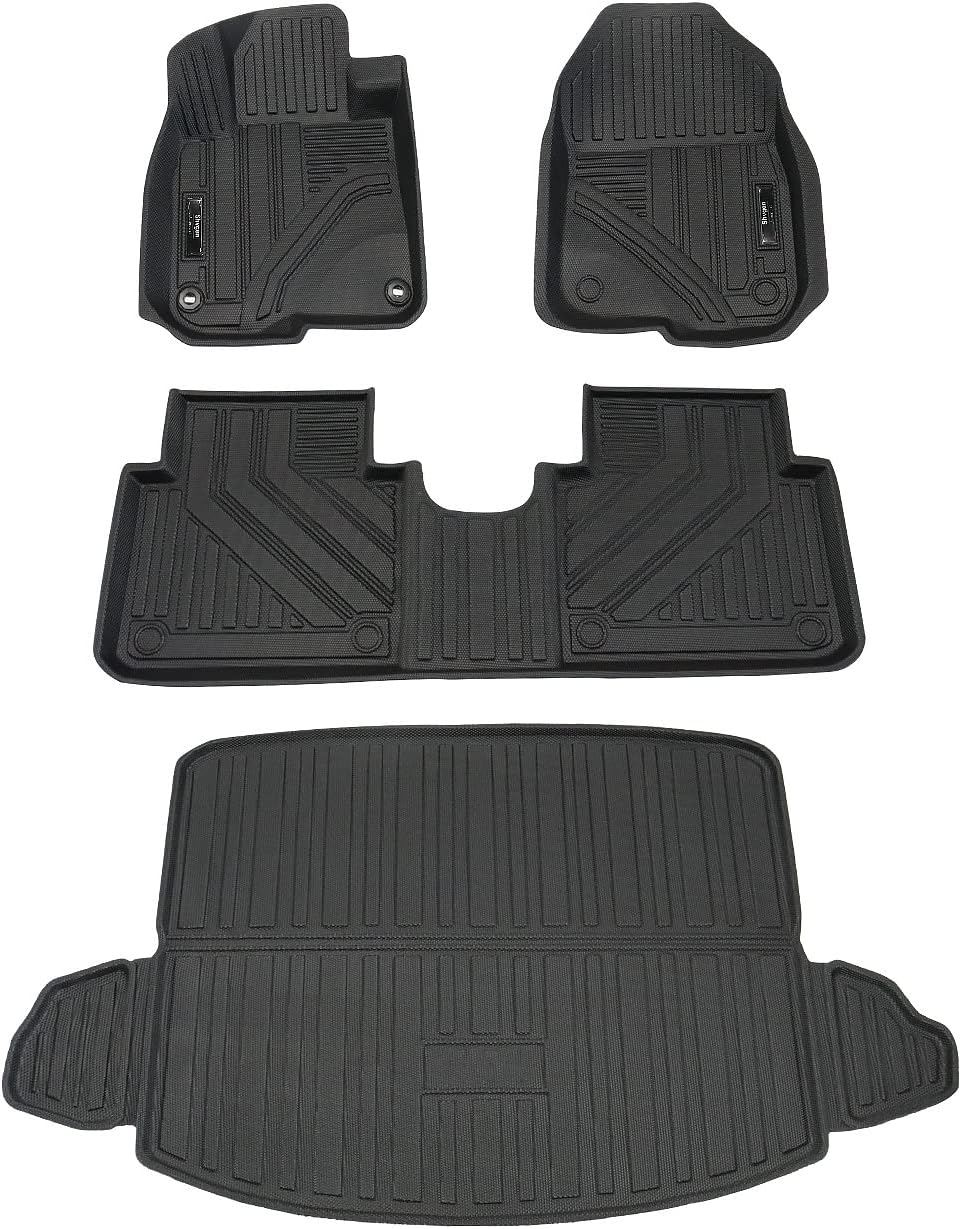 Black TPE Rubber Car Floor Mats and Cargo Trunk Liner Set I70903