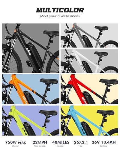 21-Speed Lightweight Electric Mountain Bike with 750W Motor and 375Wh Removable Battery D862