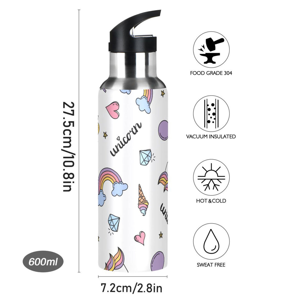 Stainless Steel Insulated Water Bottle with Straw Lid X312