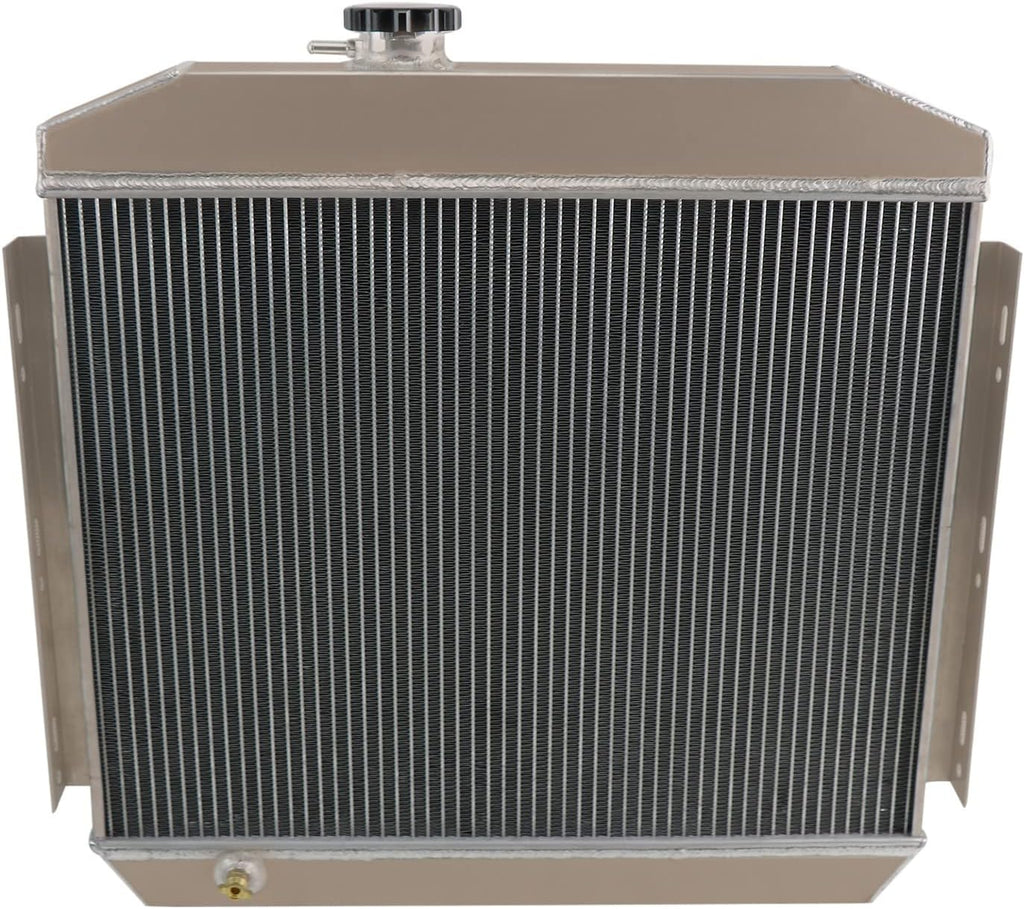 4 Row Radiator with Shroud 16" Fan for 1955-1957 Chevy Bel-Air Nomad V8 L43926