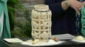 Coastal Ceramic Lantern with Flameless Candle M210