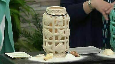 Coastal Ceramic Lantern with Flameless Candle M210