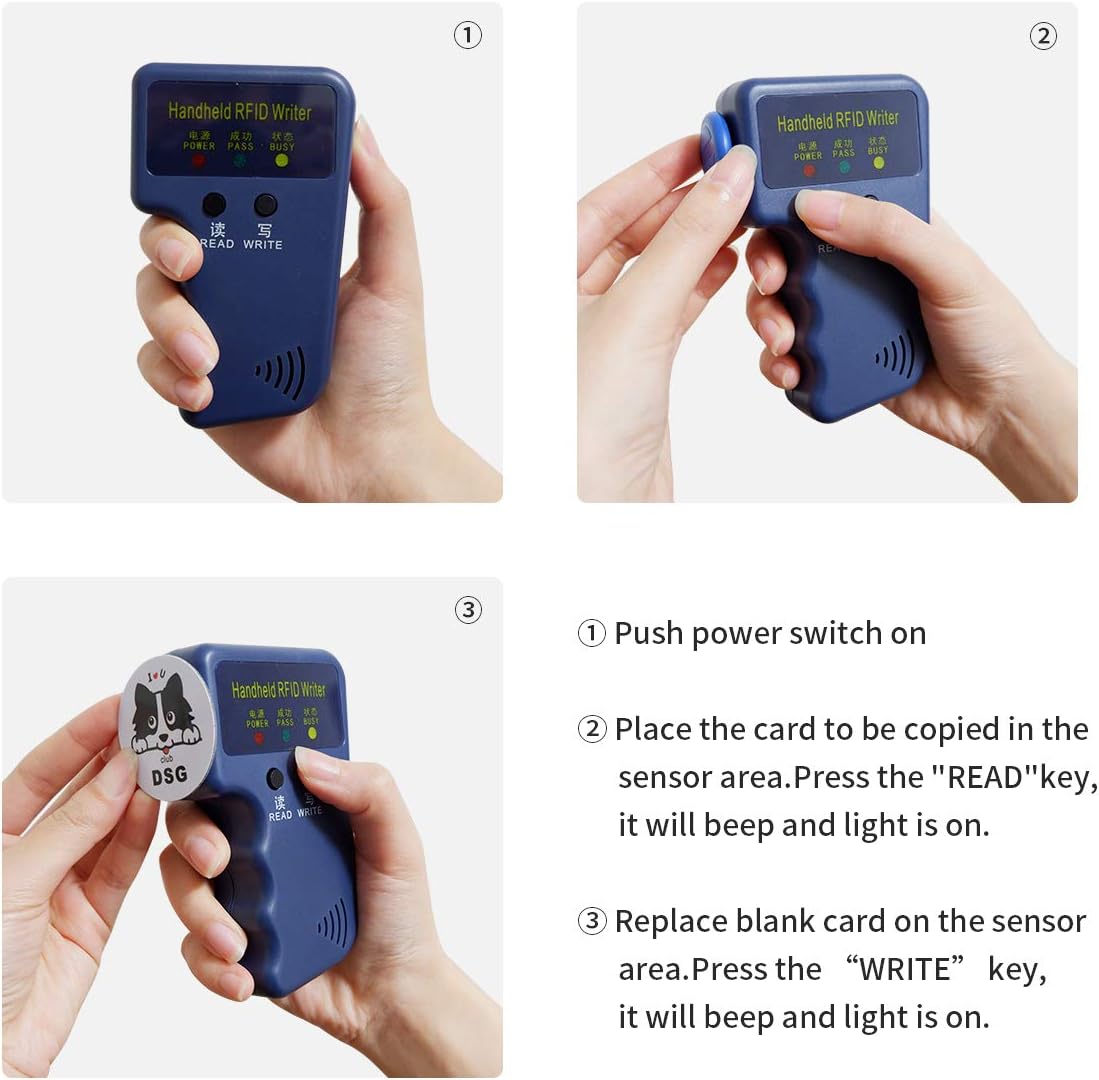 RFID 125KHz Card Reader Writer with EM4100 Chip Card, Key-fob 5pcs, Blank Card 5pcs X99897