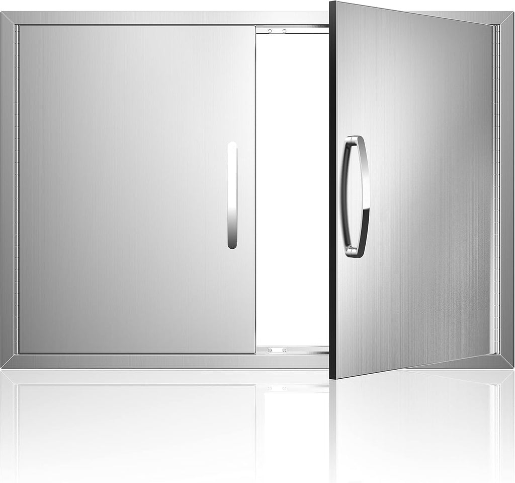 Stainless Steel Double BBQ Door 26W x 24H Inch E2298
