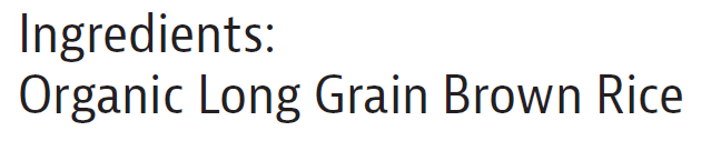Organic Long Grain Brown Rice, 32oz K49940
